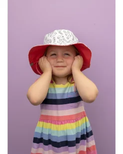 Cappello Estivo Reversibile da Colorare con Pennarelli - 100% Cotone - Orso
