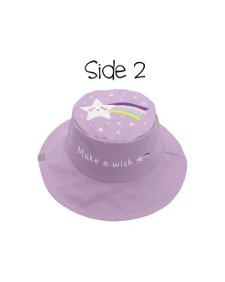 Cappello Estivo Reversibile Anti-UV SPF 50+ - Unicorno+Stella - 100% Cotone