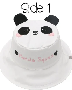 Cappello Estivo Reversibile Anti-UV SPF 50+ - Panda+Koala - 100% Cotone - Nuovo Design