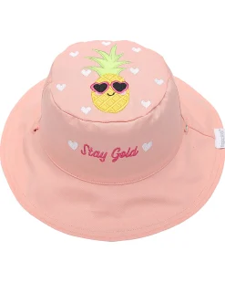 Cappello Estivo Reversibile Anti-UV SPF 50+ Fenicottero+Ananas - 100% cotone