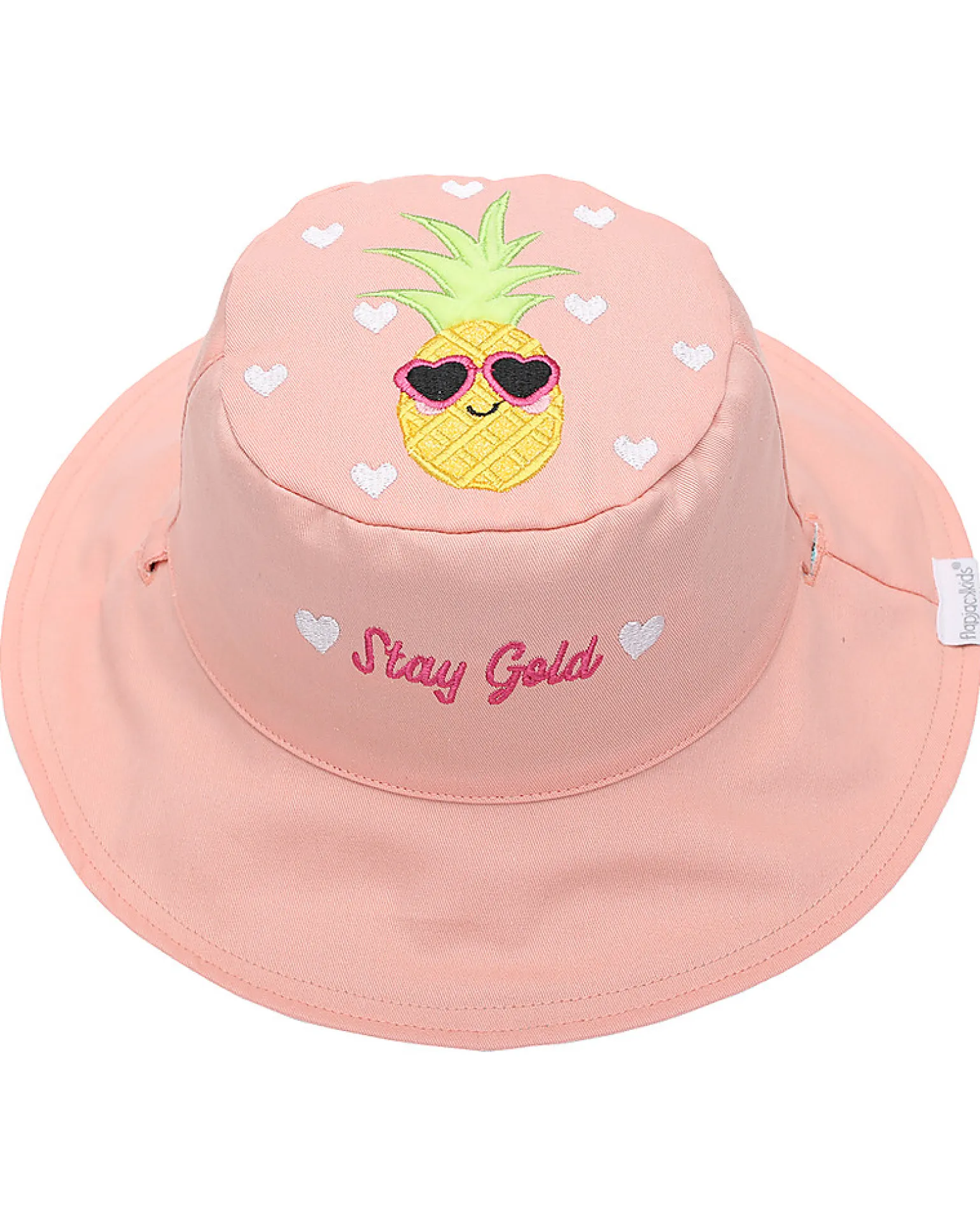 Cappello Estivo Reversibile Anti-UV SPF 50+ Fenicottero+Ananas - 100% cotone