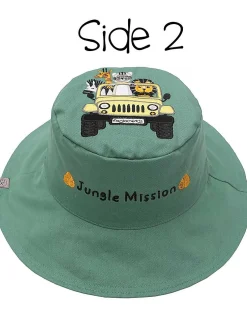 Cappello Estivo Reversibile Anti-UV SPF 50+ - Tigre+Safari - 100% Cotone
