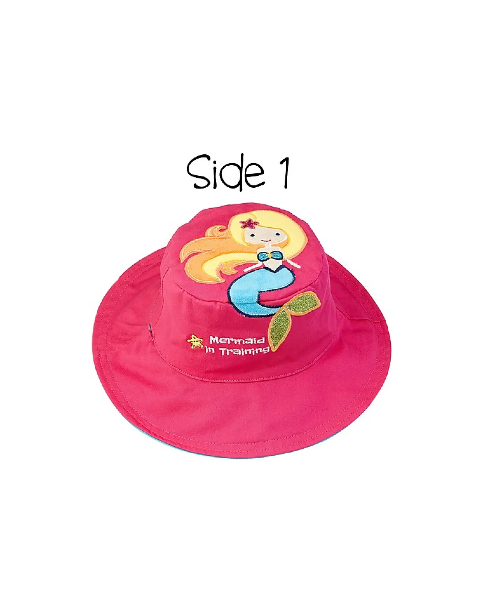 Cappello Estivo Reversibile Anti-UV SPF 50+ Sirena+Cavalluccio Marino - 100% cotone