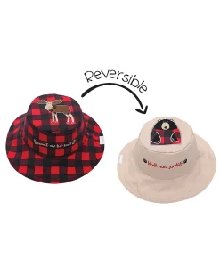 Cappello Estivo Reversibile Anti-UV SPF 50+ Alce+Orso - 100% cotone