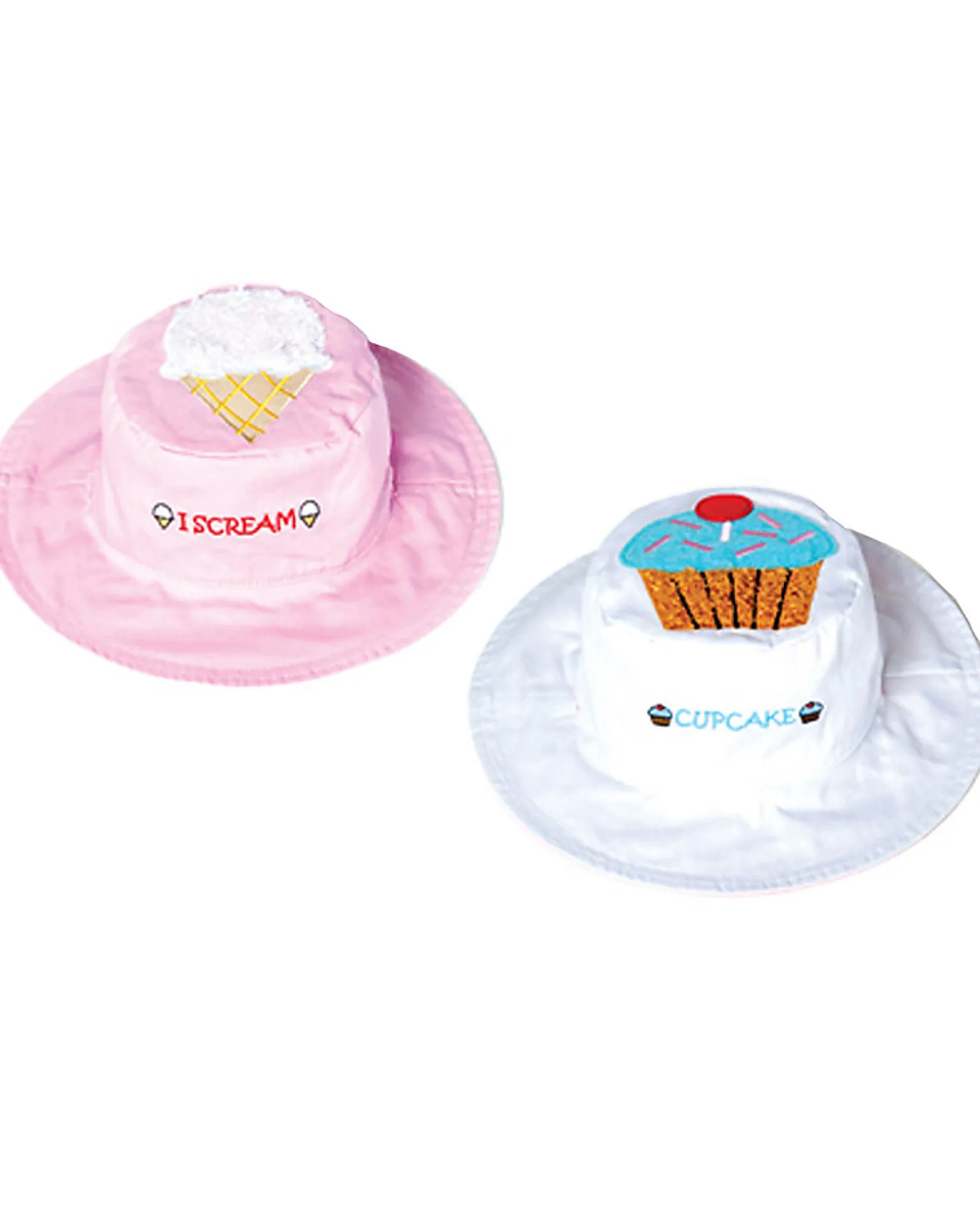Cappello Estivo Reversibile Anti-UV SPF 50+, Gelato+Cupcake - 100% cotone