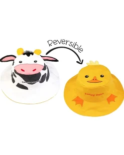 Cappello Estivo Reversibile Anti-UV SPF 50+ Papera+Mucca - 100% cotone