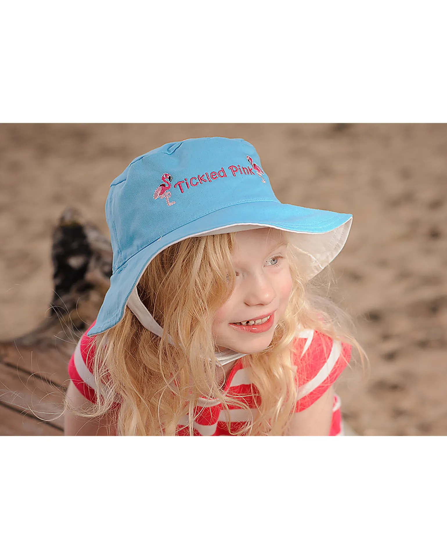 Cappello Estivo Reversibile Anti-UV SPF 50+, Delfino+Fenicottero - 100% cotone