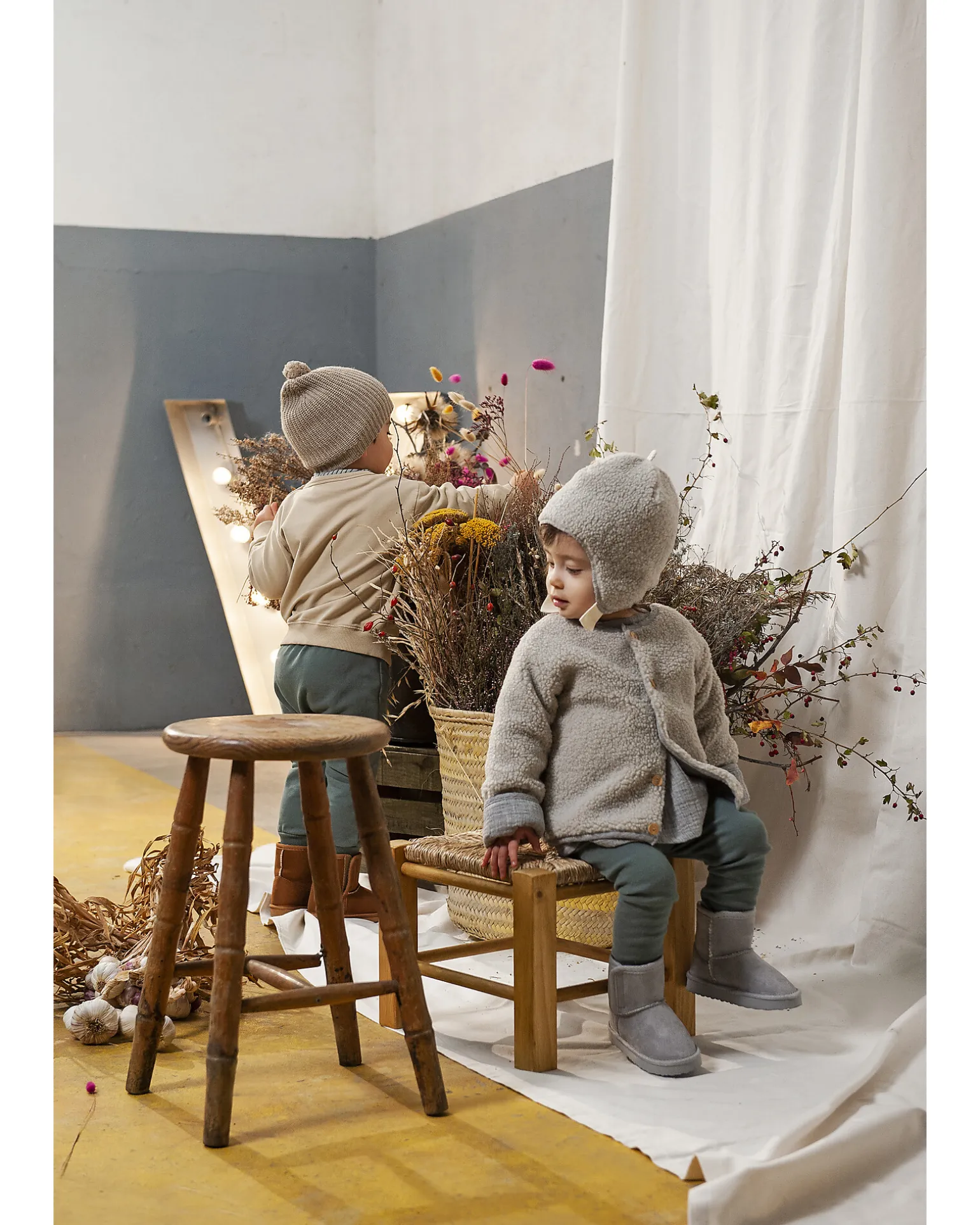 Cappello in Pelliccia di Cotone Bio - Grigio