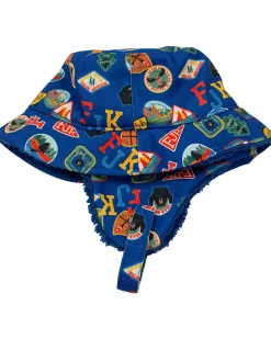 Cappello Invernale Bucket - Patches - Morbido Tessuto Sherpa