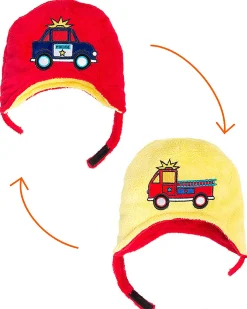 Cappello Invernale Reversibile in Pile - Pompieri+Polizia - Anti-UV SPF 50+