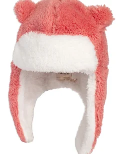 Cappello Invernale Trapper - con Orecchie - Rosa - Morbido Tessuto Sherpa