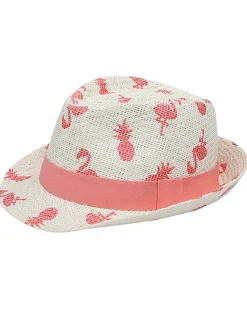 Cappello Modello Fedora - Fenicotteri/Ananas