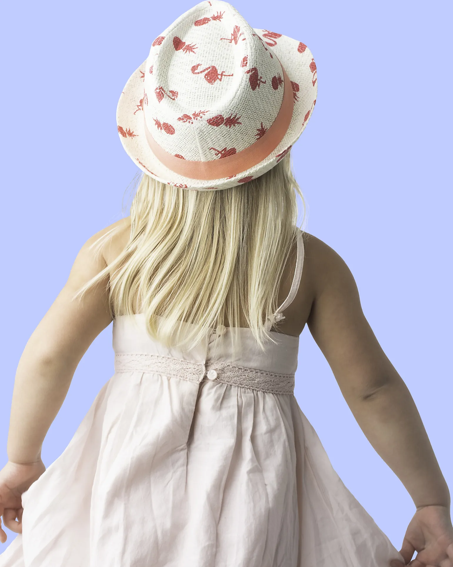 Cappello Modello Fedora - Fenicotteri/Ananas