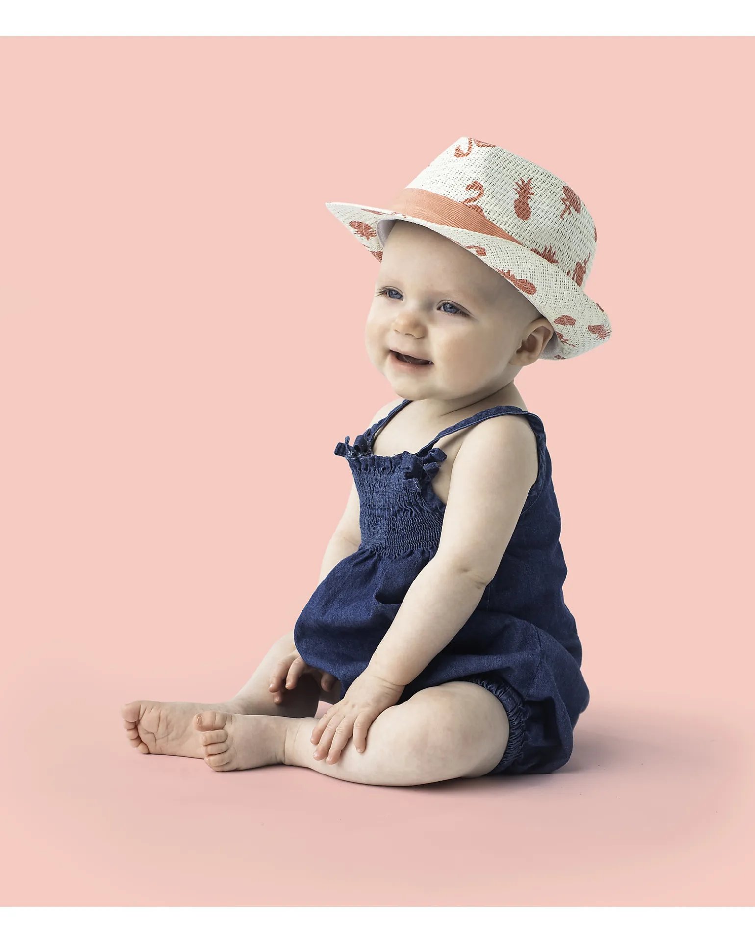 Cappello Modello Fedora - Fenicotteri/Ananas