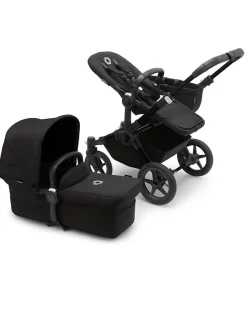 Carrozzina/Passeggino Donkey 5 Mono Completo - Nero - Si Converte in Gemellare in Soli 3 Click!