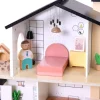 Casa delle Bambole in Legno - 20 Pezzi - 50 x 19,5 x 41 cm - 3+ Anni