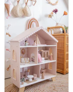 Casa delle Bambole - Rosa - In Legno