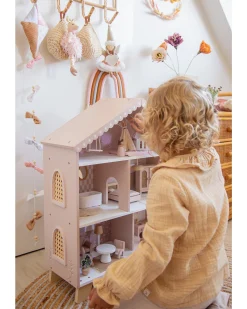 Casa delle Bambole - Rosa - In Legno