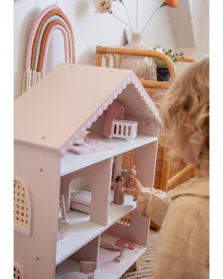 Casa delle Bambole - Rosa - In Legno