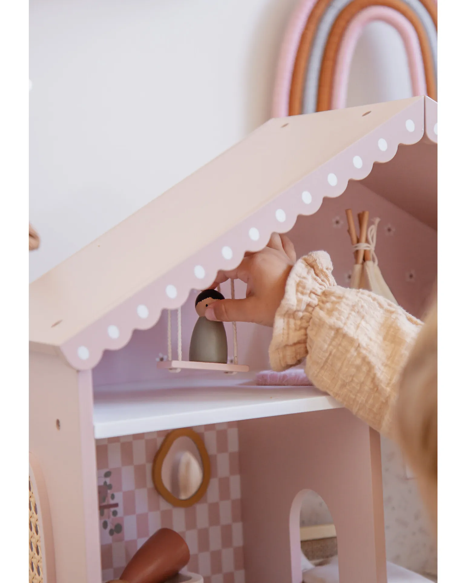 Casa delle Bambole - Rosa - In Legno