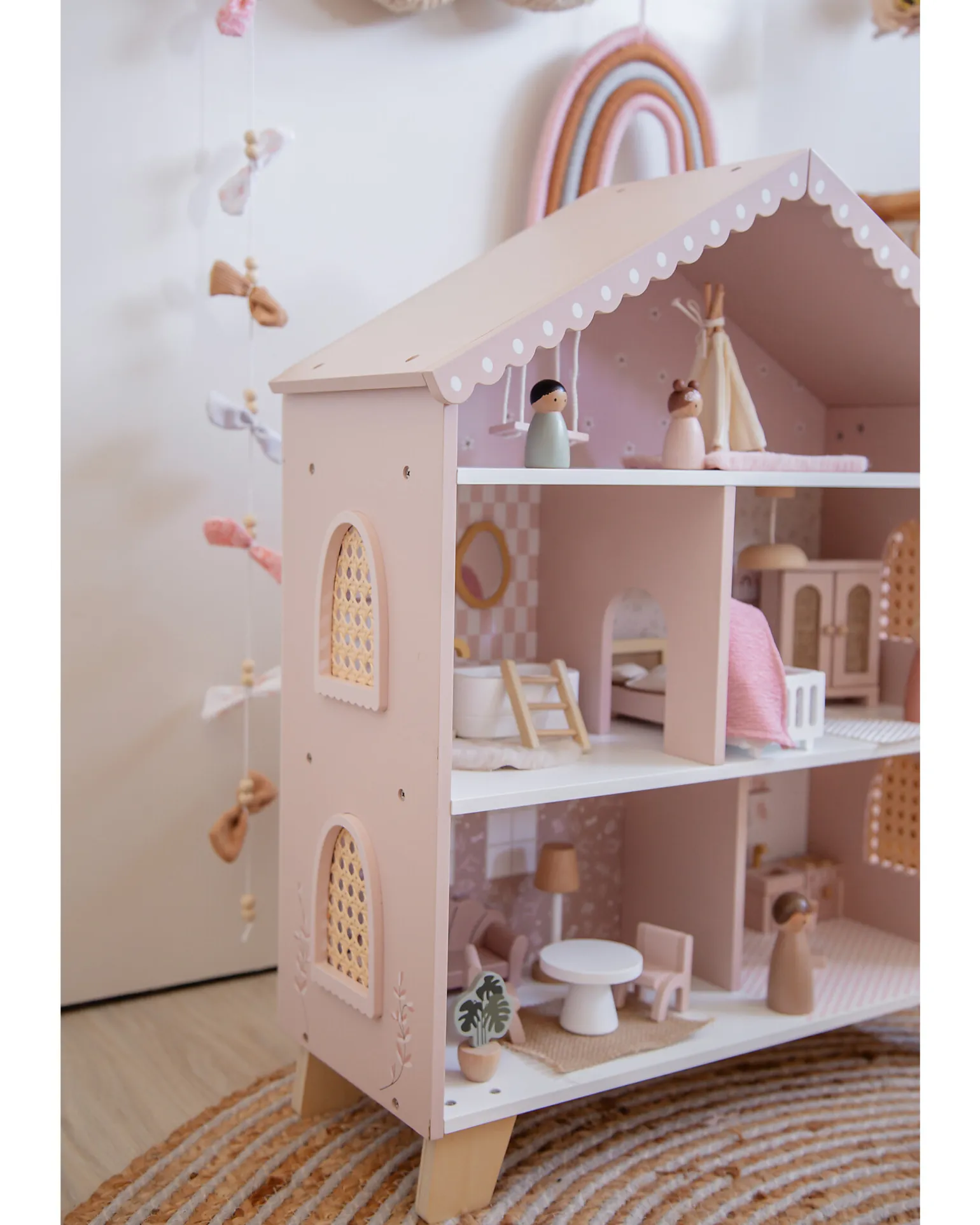 Casa delle Bambole - Rosa - In Legno
