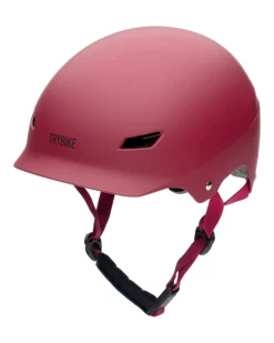 Casco per Bici 51-56 cm - Rosso Opaco - Chiusura Magnetica