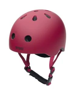 Casco per Bici 45-51 cm - Rosso Opaco - Chiusura Magnetica
