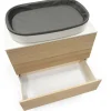 Cassettiera Sleepi - con Cassetti + Fasciatoio - Bianco/Naturale - in Legno