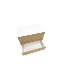 Cassettiera Sleepi - con Cassetti - Bianco/Naturale - in Legno