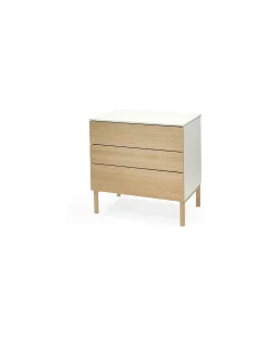 Cassettiera Sleepi - con Cassetti - Bianco/Naturale - in Legno