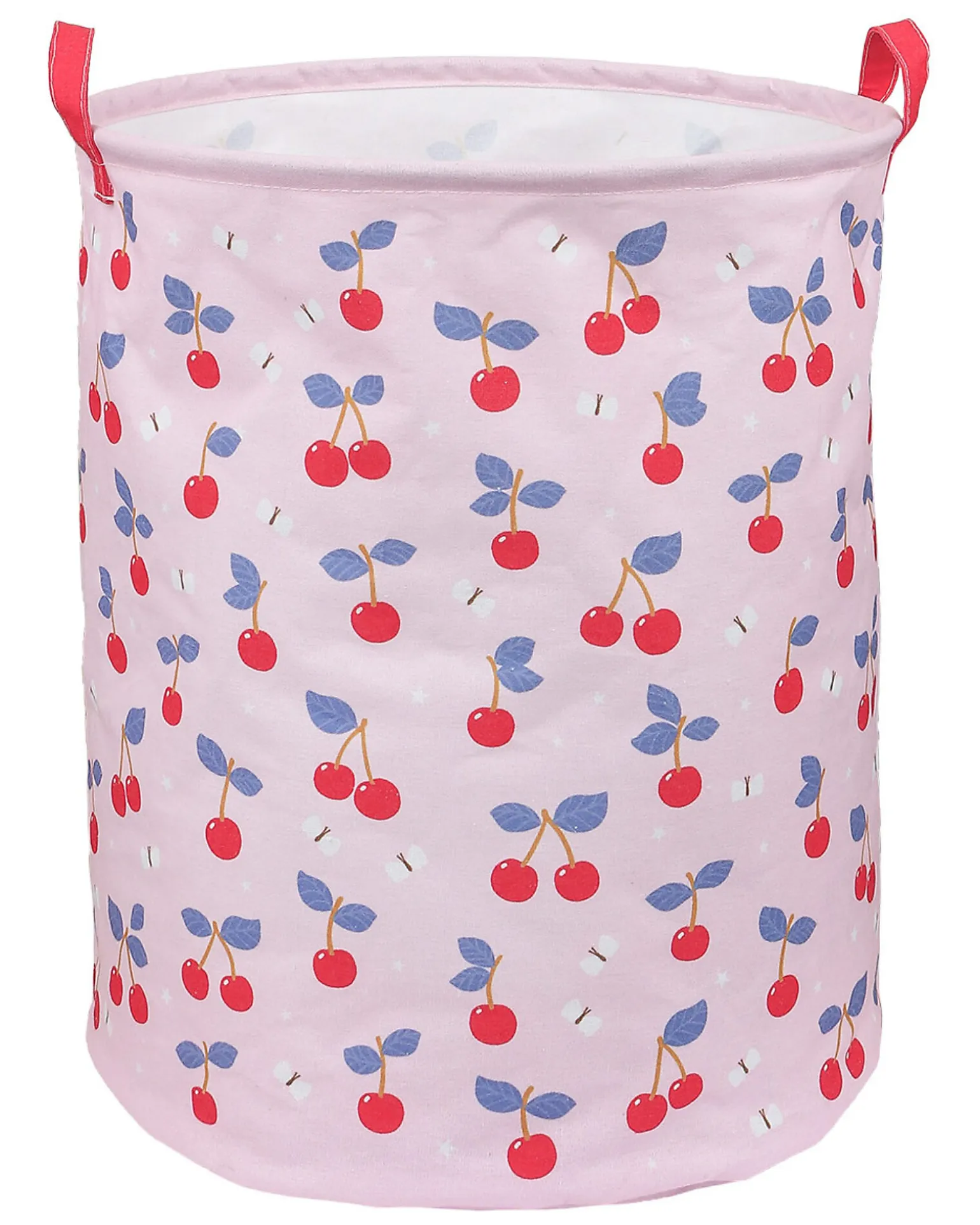 Cesto Portaoggetti in Cotone - 40x50x40 cm - Ciliegie