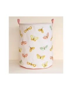 Cesto Portaoggetti in Cotone - 40x50x40 cm - Farfalle