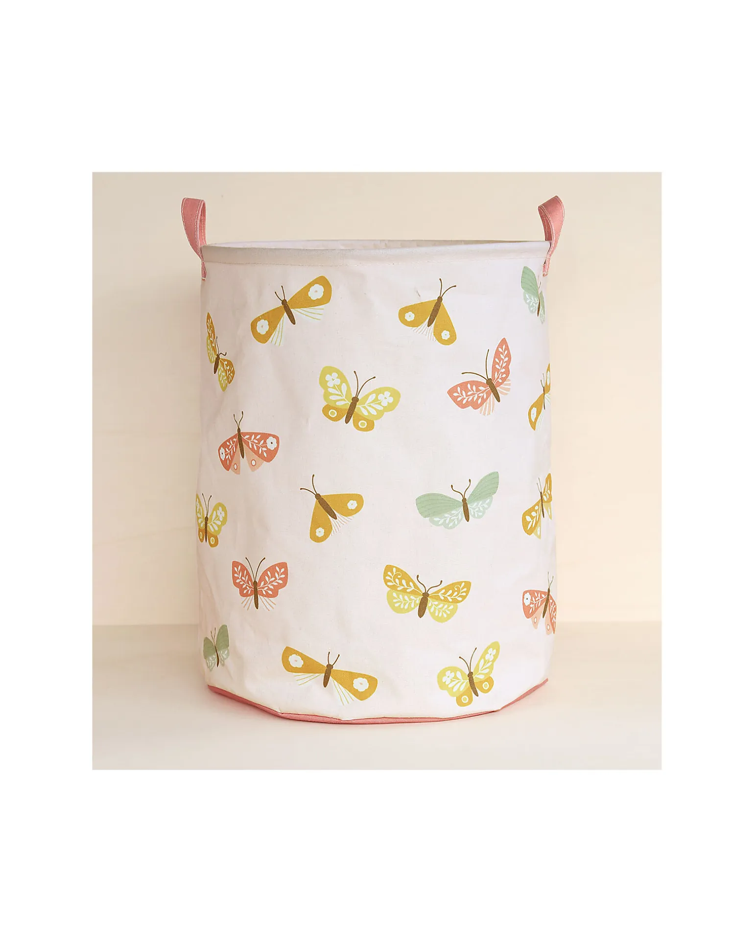 Cesto Portaoggetti in Cotone - 40x50x40 cm - Farfalle