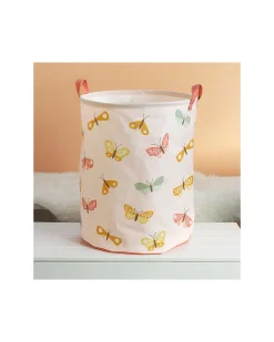 Cesto Portaoggetti in Cotone - 40x50x40 cm - Farfalle
