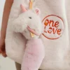Charm Spirit l'Unicorno - Bianco e Rosa - 25 x 8 x 12 cm - 100% Materiali Riciclati