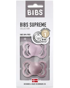 Ciuccio Supreme - Tettarella Simmetrica in Gomma Naturale - Lilla Chiaro e Heather - Senza PBA, PVC e Flatati