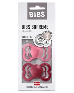 Ciuccio Supreme - Tettarella Simmetrica in Gomma Naturale - Corallo e Ruby - Senza PBA, PVC e Flatati