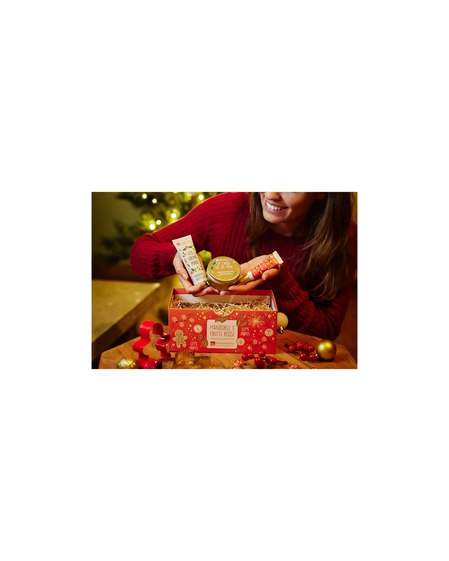 Cofanetto per le Feste - con Lipgloss + Crema Corpo Glow + Crema Mani + Limetta Unghie Volpe Artica