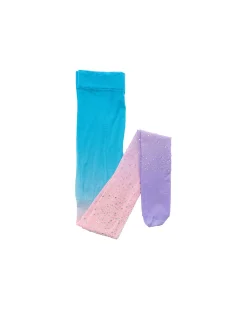 Collant con Strass Sfumati Rosa e Azzurro - 3-8 anni