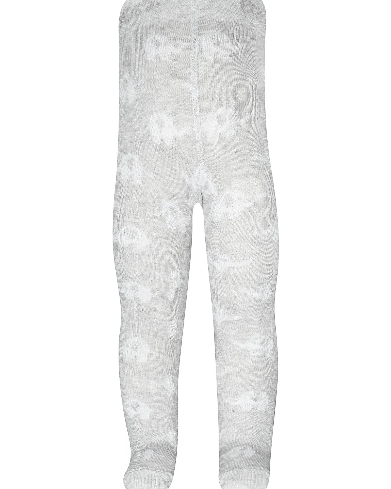 Collant In Cotone Bio Elasticizzato - Elefanti - Grigio - Certificato GOTS