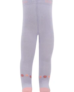 Collant In Cotone Bio Elasticizzato - Uccellini - Lilla - Certificato GOTS