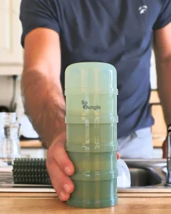 Contenitore per Latte in Polvere o Snack Impilabili - Jade - Con 4 Scomparti Ermetici