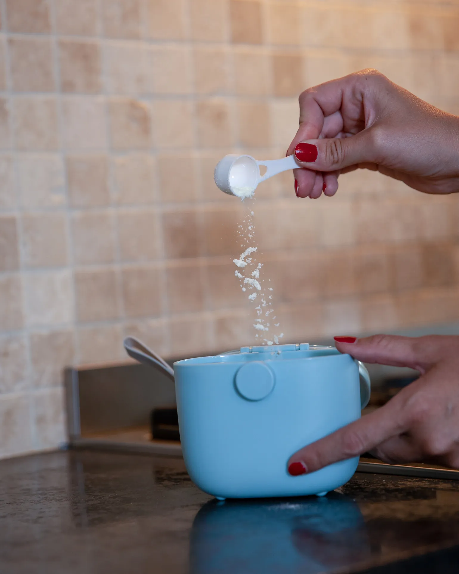 Contenitore per Latte in Polvere o Snack - Blue - Con Misurino