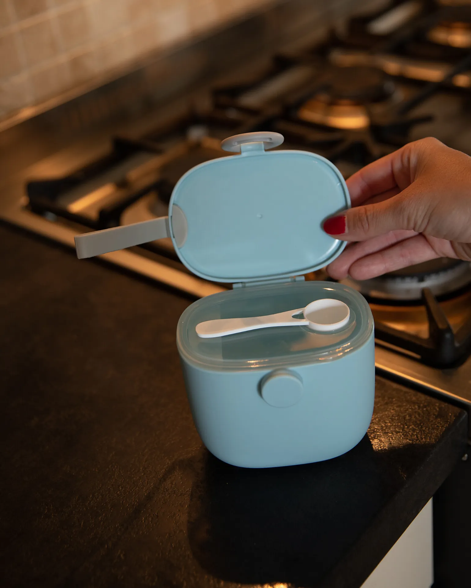 Contenitore per Latte in Polvere o Snack - Blue - Con Misurino
