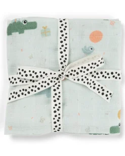 Copertina Milleusi - Celebration - Blu - 100% Cotone OEKO-TEX - 120x120cm