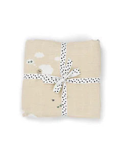Copertina Milleusi - Tiny Farm - Sabbia - 100% Cotone GOTS - 120x120cm