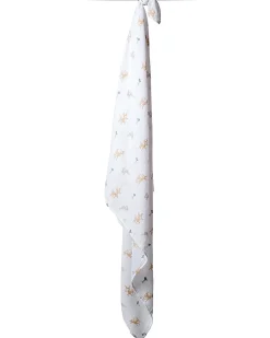 Copertina Swaddle 120 x 120 cm, Cerbiatti e Coniglietti - 100% mussola di cotone