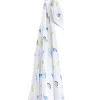 Copertina Swaddle 120 x 120 cm, Dinosauri -100% mussola di cotone