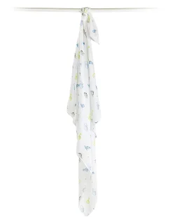 Copertina Swaddle 120 x 120 cm, Dinosauri -100% mussola di cotone