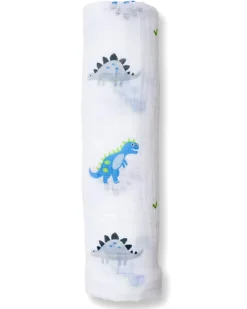 Copertina Swaddle 120 x 120 cm, Dinosauri -100% mussola di cotone